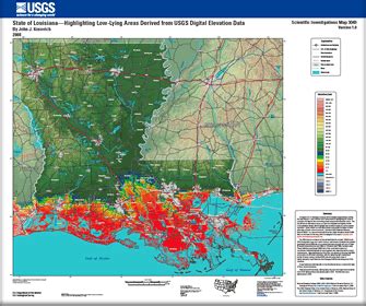 Topographic Map Showing Louisiana Risks from Sea Level Rise – LSU Law ...