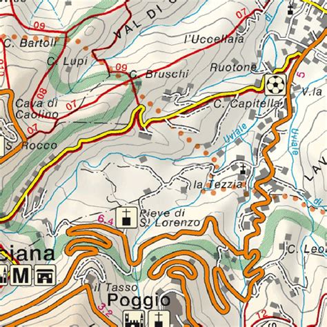 Elba Island - Hiking trails and tourist Map by Litografia Artistica ...