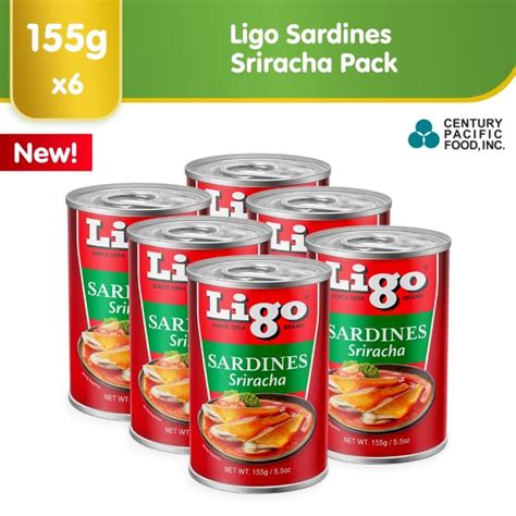 Ligo Sardines Sriracha Flavors 155g x6 | Lazada PH