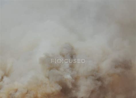 Natural clouds of smoke of forest fire, full frame — air movement, scenery - Stock Photo ...