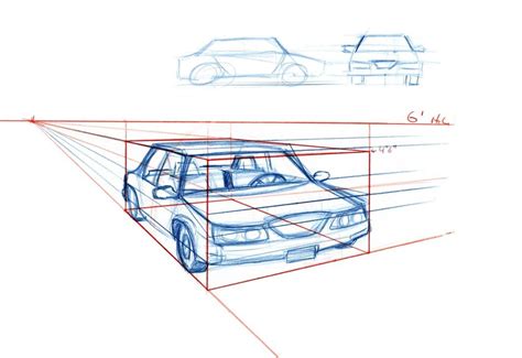 Car Perspective Drawing at PaintingValley.com | Explore collection of ...