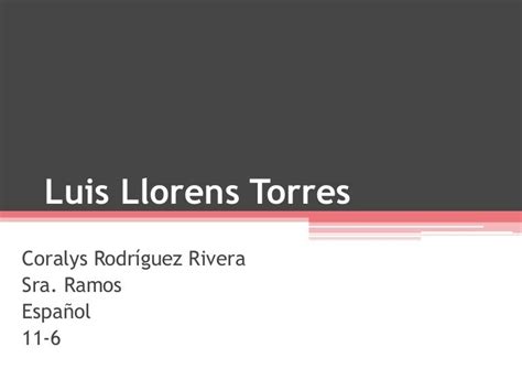 Luis llorens torres