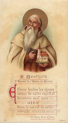 Holy Card Heaven: St. Berthold: Carmelite Feastday, March 29