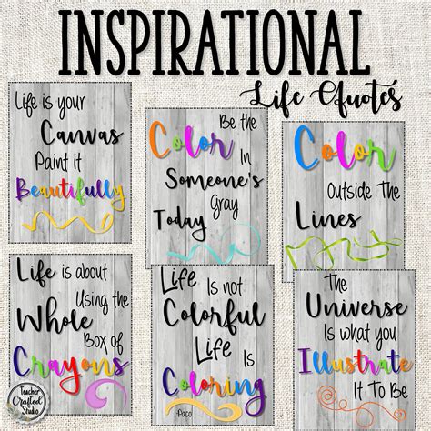Colorful Life Quotes Posters Classroom Posters Motivational Posters ...
