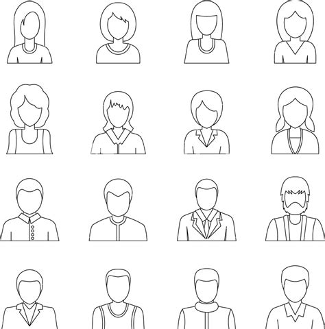 People Outline Vector at Vectorified.com | Collection of People Outline ...