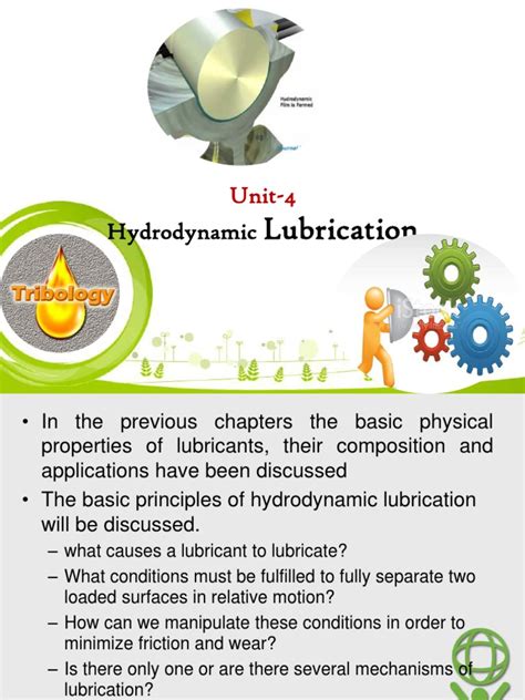 Hydrodynamic Lubricationppt | PDF | Fluid Dynamics | Bearing (Mechanical)