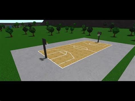 How to build a full detail Basketball court and hoop in Bloxburg ...