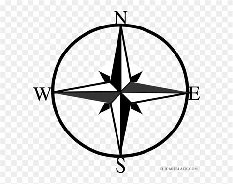 North East South West Compass Tools Free Black White - North Clipart ...