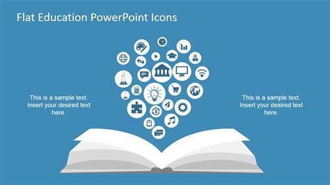 Flat Education PowerPoint Icons - SlideModel