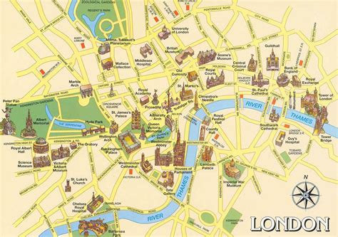 Central London map - Map of central London (England)