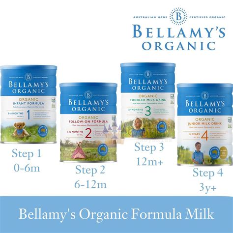 Jual Bellamy's Organic Baby Milk Step 1 2 3 4 | Susu Bayi Organik Bellamys Bellamys Organic Milk ...