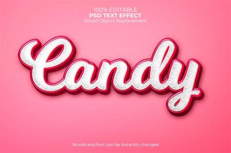 Free PSD | Candy Text Effect