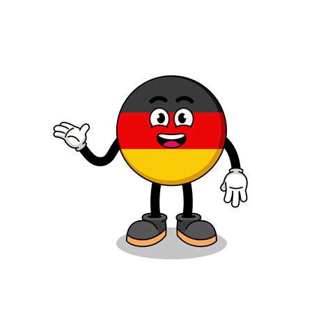 germany flag cartoon with welcome pose 6669543 Vector Art at Vecteezy