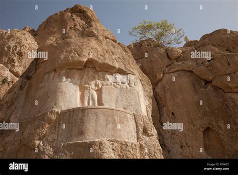 rock reliefs and tombs at Naqsh-e Rustam, Iran Stock Photo, Royalty ...