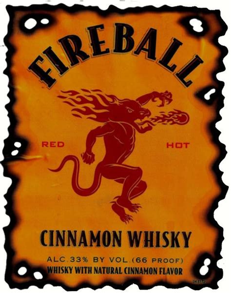 FIREBALL Whiskey Bottle Label | Etsy