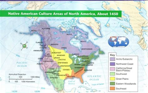 Indian Tribes Pre Columbian America Map