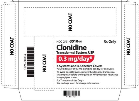 Clonidine Patch - FDA prescribing information, side effects and uses