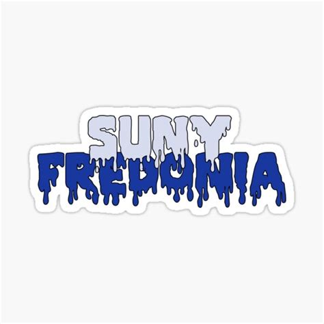 "SUNY Fredonia Drip Sticker" Sticker for Sale by lqurie | Redbubble