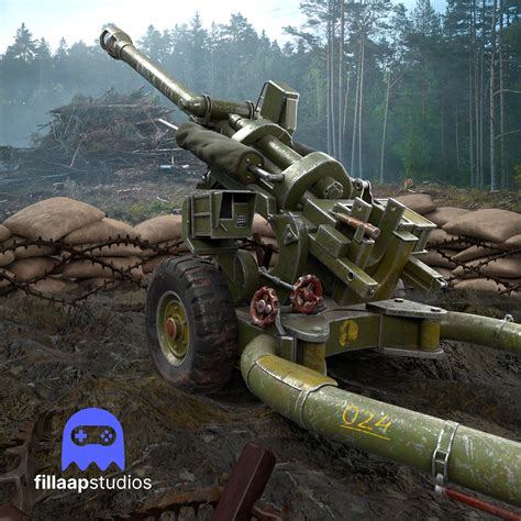 ArtStation - Artillery (L118 Light Gun)