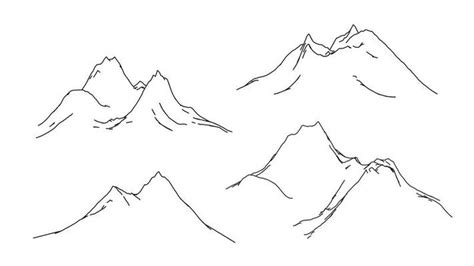 Mountain Range Outline Vector Art, Icons, and Graphics for Free Download