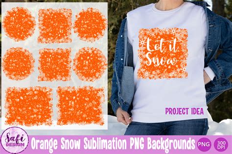 Snow Sublimation Bundle in Orange Graphic by Safi Designs · Creative Fabrica