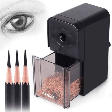 AFMAT Long Point Pencil Sharpener, Art Pencil Sharpeners, Charcoal Pencil Sharpener for Artists ...