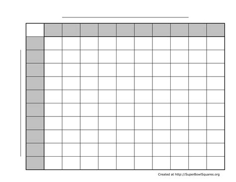 superbowl pool charts to download. | Superbowl squares, Football squares template, Football squares