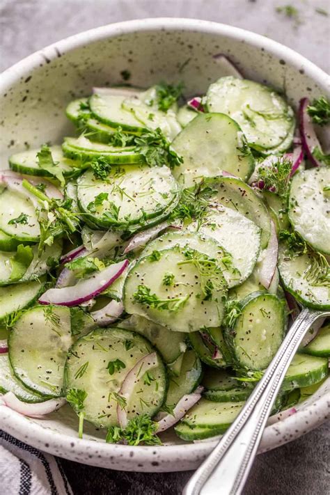 EASY Cucumber Salad Recipe - Valentina's Corner