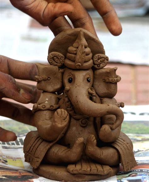 Eco friendly clay Ganesha idols