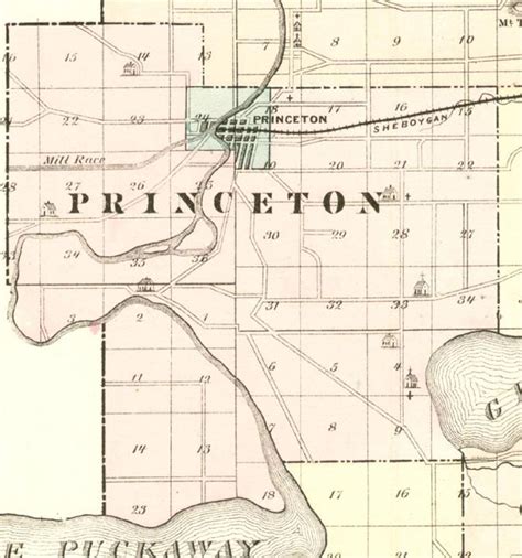 Princeton Township, Wisconsin Map - 1878