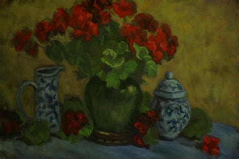 Still-life with Geraniums - Vicki Salzman