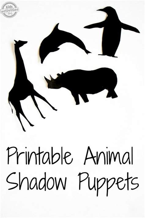 Printable Animal Shadow Puppets