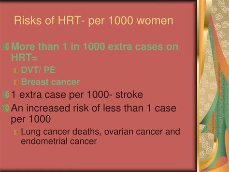 PPT - HRT- Explaining the risks to patients PowerPoint Presentation ...