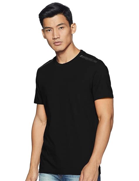 Buy Kenneth Cole Men's Solid Regular fit T-Shirt (KMS19BKQ55_Black XL) at Amazon.in