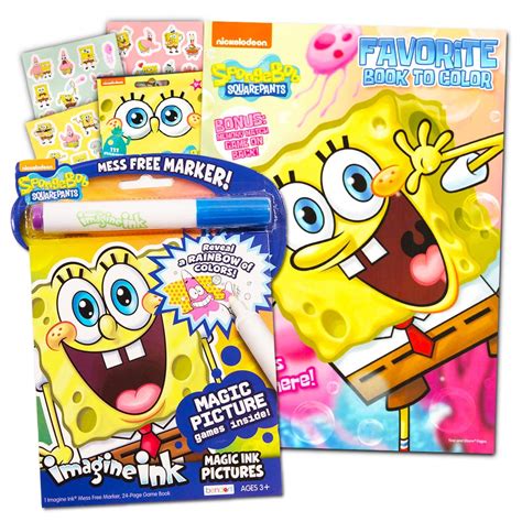 Buy Spongebob Squarepants Coloring Book Set with Coloring Book, Imagine ...