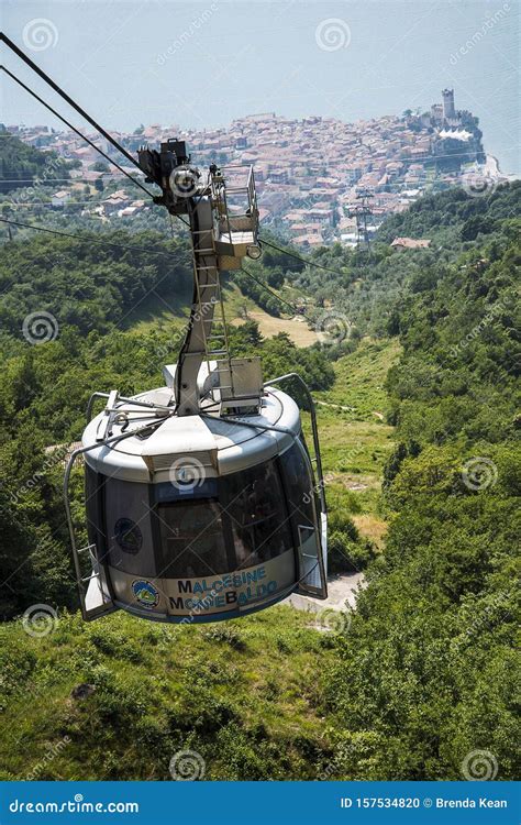 Cable Car from Malcesine Up To the Summit of Monte Baldo in Italy Editorial Image - Image of ...