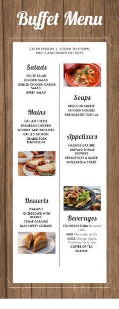 21 Buffet Menus ideas | menu, menu design template, menu design