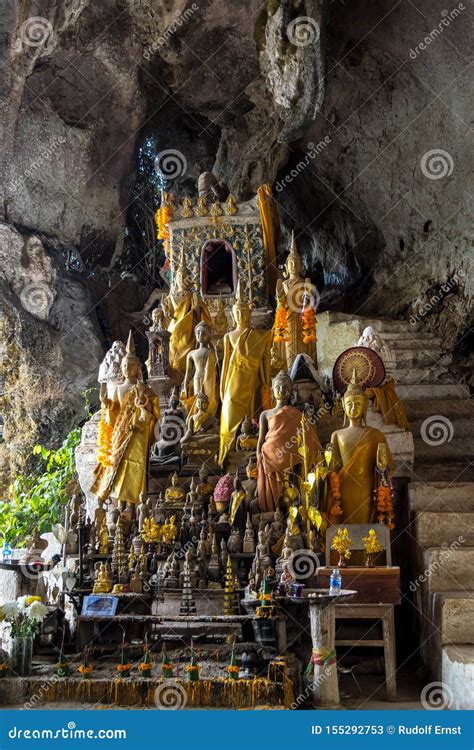 Hundreds of Buddha Statues Inside Pak Ou Caves, Luang Prabang in Laos Stock Image - Image of ...