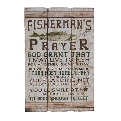 Fisherman's Prayer Distressed Barnside Sign – Primitive Renditions