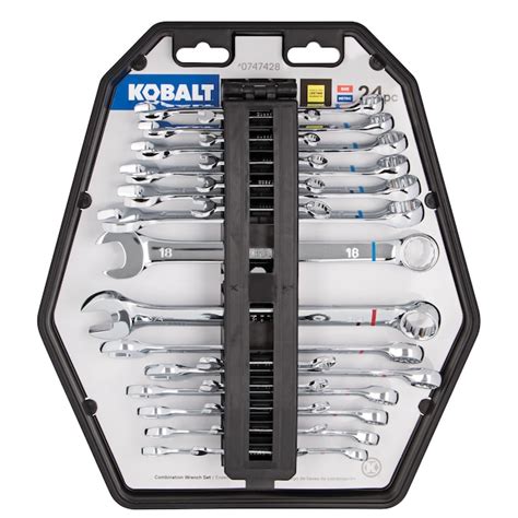 Kobalt 24-Piece Set 12-point (SAE) and Metric Combination Standard ...