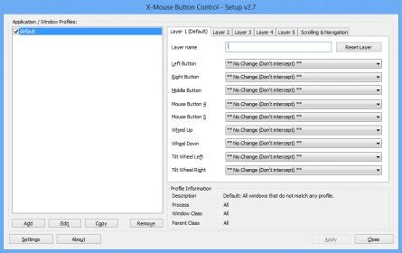X-Mouse Button Control Download - Lets you customize the mouse buttons with application specific