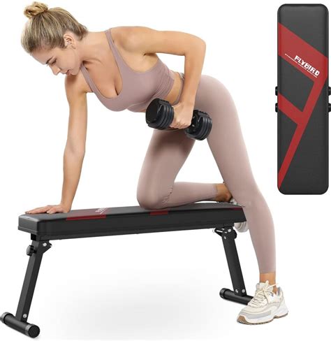 FLYBIRD Flat Bench, Foldable Flat Weight Bench Easy Assembly...