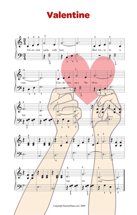 Valentine - Elementary Piano Sheet Music