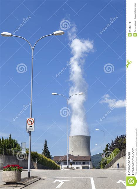 Nuclear Power Station, Cooling Tower Stock Photo - Image of energy ...