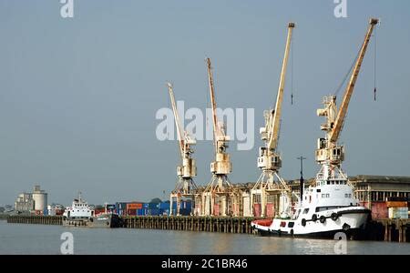 Port of Mongla in Mongla, Bangladesh. The Mongla sea port is the second ...