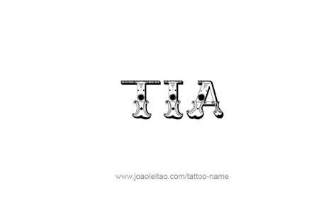 Tia Name Tattoo Designs