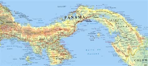 Rivers Map of Panama 2010