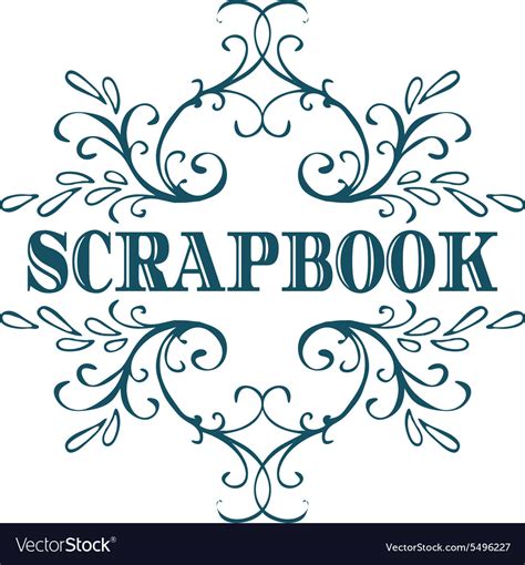 Scrapbook calligraphic vintage design element Vector Image