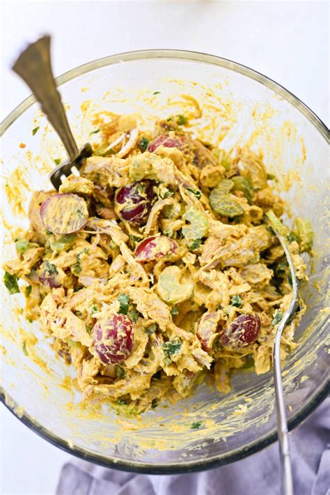 Curried Chicken Salad with Grapes and Cashews - Simply Scratch