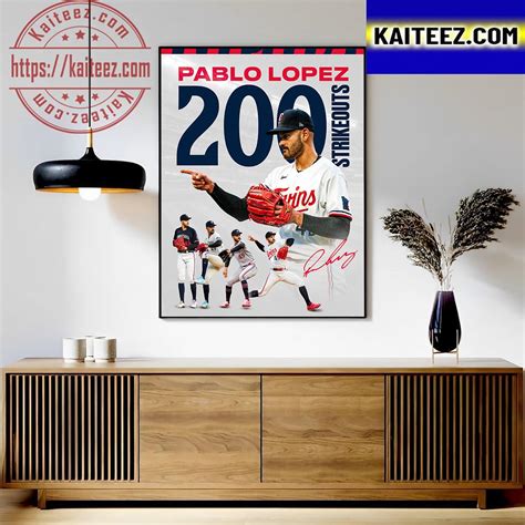 Congrats to Pablo Lopez On 200 Strikeouts This Season With Minnesota Twins In MLB Art Decor ...